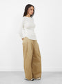 Rib Crewneck 3/4 T-Shirt Ivory from BEAMS BOY at Couverture & The Garbstore
model side