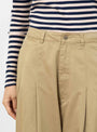 Wide Track Chino Pants Beige from BEAMS BOY at Couverture & The Garbstore
model detail