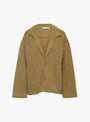 The Lapel Short Coat from 7115 by Szeki comes in Washed Tan at Couverture & The Garbstore
front