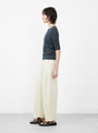 Ribbed Short Sleeve T-Shirt Stone Navy from 7115 by Szeki at Couverture & The Garbstore
model side
