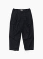 Selvedge 1 Pleat Pants Black Navy from Still By Hand at Couverture & The Garbstore
front 