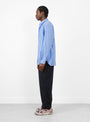 Selvedge 1 Pleat Pants Black Navy from Still By Hand at Couverture & The Garbstore
model side