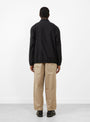 Zip Up Moleskin Blouson Ink Black from Still By Hand at Couverture & The Garbstore
model back