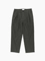 Garment Dyed 2 Pleat Pants Dark Olive from Still By Hand at Couverture & The Garbstore
front 