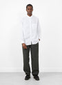 Garment Dyed 2 Pleat Pants Dark Olive from Still By Hand at Couverture & The Garbstore
model front