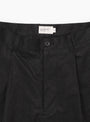 Linen Mixed Wide Shorts Charcoal from Still By Hand at Couverture &amp; The Garbstore detail