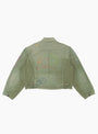 The Herringbone Hunter Drizzler Jacket Memorial Embroidery comes in Khaki from Kapital at Couverture & The Garbstore
back