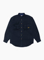 The Nugget Pocket Fish Shirt comes in Navy from Kapital at Couverture & The Garbstore
front 