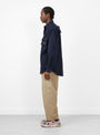 The Nugget Pocket Fish Shirt comes in Navy from Kapital at Couverture & The Garbstore
model side