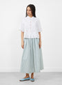 The Fleurie Shirt comes in Optic White from Skall Studio at Couverture & The Garbstore
model front