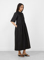 The Dot Shirtdress Black from Skall at Couverture and The Garbstore 
model side
