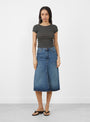 The Halo Skirt comes in Blue from Soeur at Couverture & The Garbstore
model front 