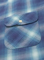 Shadow Plaid Shirt Blue from Khakis (2020) at Couverture & The Garbstore pocket 