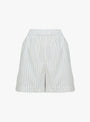 The Edgar Shorts come in Yellow and Blue Stripe from Skall Studio at Couverture & The Garbstore
front