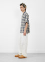 The Liam SS Plaid Shirt from Stüssy comes in Blue at Couverture & The Garbstore
model side
