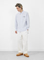 Standard LS Logo Shirt Blue Stripe from Stüssy at Couverture & The Garbstore
model front