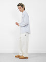 Standard LS Logo Shirt Blue Stripe from Stüssy at Couverture & The Garbstore
model front