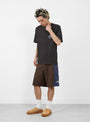 The Curved Panel Board Short from Stüssy comes in Brown at couverture & The Garbstore
model front