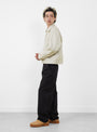 The Collared Work Jacket from Stüssy comes in Stone at Couverture & The Garbstore
model side