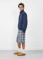 The Polar Fleece Lined Jacket from Stüssy comes in Navy at Couverture & The Garbstore
model side