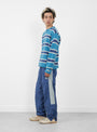 The Nylon Track Pant from Stüssy comes in Navy at Couverture & The Garbstore
model side