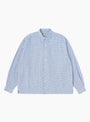 Light Oxford Box BD Shirt from Sedan All-Purpose comes in Blue Graph Plaid at Couverture & The Garbstore
front 