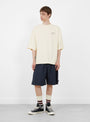 Cotton Linen Plaid Shorts Navy-Navy Gingham-SEDAN ALL-PURPOSE at Couverture & The Garbstore Front model 