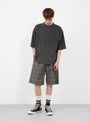 Cotton Linen Plaid Shorts Olive-Olive Houndstooth-SEDAN ALL-PURPOSE at Couverture & The Garbstore Front model 