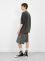 Cotton Linen Plaid Shorts Olive-Olive Houndstooth-SEDAN ALL-PURPOSE at Couverture & The Garbstore side