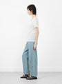 The V Neck Tee Shirt from Baserange comes in Undyed at Couverture & The Garbstore
model side