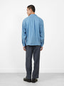 The Double Gauze Plaid Shirt from Sedan All-Purpose comes in Off White and Blue at Couverture & The Garbstore
model back