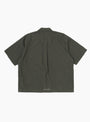 Dobby Plaid Open Collar SS Shirt Olive & Brown from Sedan All-Purpose at Couverture & The garbstore back 
