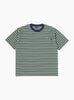 Striped SS Tee Olive & Navy from Sedan All-Purpose at Couverture & The Garbstore
front 