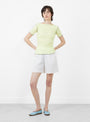 The Vein Tee Shirt from Baserange comes in Iguaca Lime at Couverture & The Garbstore
model front 