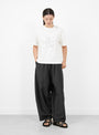 The Embroidered T-Shirt from Cordera comes in White at Couverture & The Garbstore
model front
