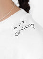 The Embroidered T-Shirt from Cordera comes in White at Couverture & The Garbstore
model detail
