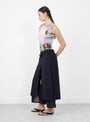 The Thelma Pleated Top from Julia Heuer comes in Maris at Couverture & The Garbstore
model side