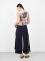The Thelma Pleated Top from Julia Heuer comes in Maris at Couverture & The Garbstore
model back 