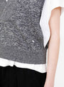 Faintly Knit Vest Navy Mix from Minä Perhonen at Couverture & The Garbstore
model detail