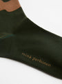 Wind Flag Socks Moss Green from Minä Perhonen at Couverture & The Garbstore
detail