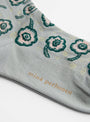 The Candy Flower Socks from Minä Perhonen come in Light Grey at Couverture & The Garbstore detail