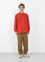 The Made in Japan Grande Shirt from TDR comes in Red at Couverture & The Garbstore
model front 