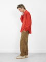 The Made in Japan Grande Shirt from TDR comes in Red at Couverture & The Garbstore
model side