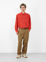 The Made in Japan Crown Chino from TDR comes in Beige at Couverture & The Garbstore
model front 