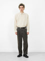 The Made in Japan Crown Chino from TDR comes in Black at Couverture & The Garbstore model front 