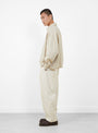 The HBT Port Pant in Ecru from Khakis at Couverture and The Garbstore 
model side