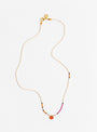Electroplated Carnelian Tear Drop Bead Necklace Multi from Blythe Bruckner at Couverture & The  Garbstore
front 