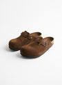 The Boston SFB LEVE from Birkenstock comes in Carafe at Couverture & The Garbstore
front