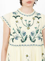 The Audra Embroidery Midi Dress from Sea comes in Butter at Couverture & The Garbstore model detail