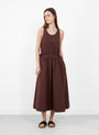 The Apron Dress from Girls of Dust comes in Henna at Couverture & The Garbstore
model front 